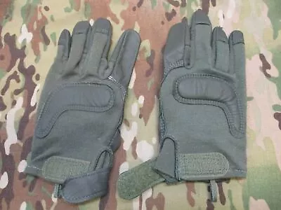 Type Ii Army Combat Gloves Medium Sage Green Goat Skin Leather Flame Resistant • $24.95