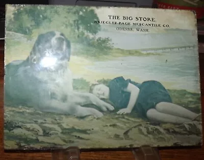 Vintage Antique Photgraph On Glass Advertising The Big Store Odessa Washington • $9.99