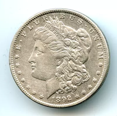 1892-O Morgan Silver Dollar AU  LOOK! BETTER DATE!  NO RESERVE! • $0.99