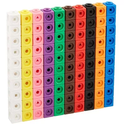 Learning Resources MathLink Cubes - Early Learning Maths Number Blocks X 100 • £13.32