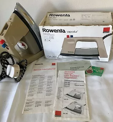 £28.50 • Buy Rowenta DA-26 Vintage Electric Steam Iron - Original Box And Instructions