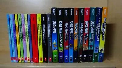 Dav Pilkey - Lot Of 22 Books - Dog Man The Adventures Of Captain Underpants + • $149.99