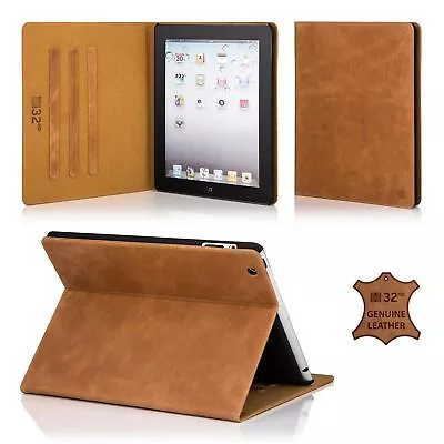 32nd Premium Series - Real Leather Folio Stand Case Cover For Apple 2 / 3 / 4 • £24.99