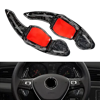 Forged Carbon Fiber Steering Wheel Paddle Shifter Extension For VW MK5 MK6 GTI • $71.09
