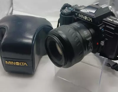 Minolta Maxxum 7000 35mm SLR Film Camera With AF 80-200mm Lens & Leather Case • $59.99