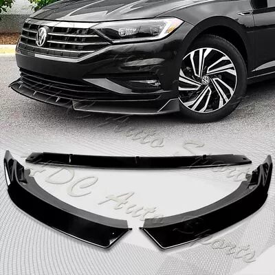 For 2019-2021 Volkswagen Jetta Painted Black Front Bumper Splitter Spoiler Lip • $78.99