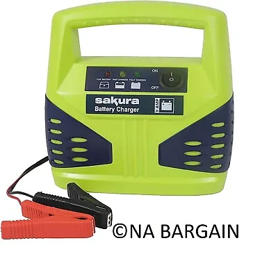 Sakura 8 Amp 12 V Car Battery Charger SS3631 – For Vehicles Up To 2.5L / 2500CC • £22.50