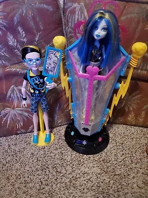 Monster High Freaky Fusion Doll Lot Jackson Frankie Recharge Chamber UNWORKING • $80