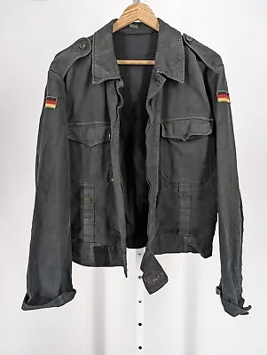 Vintage 90s Marquardt Schulz German Military Canvas Cotton Jacket 44  Grunge • $110.09