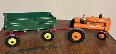 Peter Mar Vintage Wood Tractor With Trailer  • $219