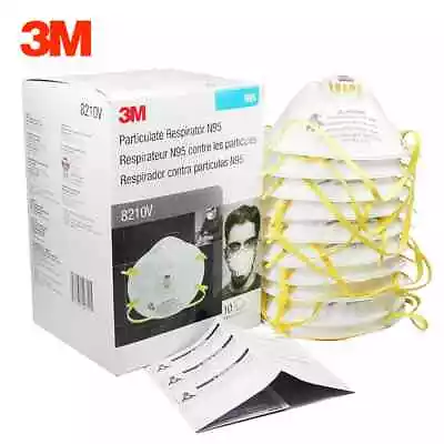 3M 8210V N95 Particulate Respirator Protection Masks Breathing Exhalation Valve • $137.95