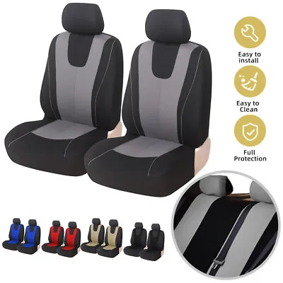 2pcs Car Front Seat Cloth Covers Set Universal Fit Cushion Protector For Car SUV • $23.89