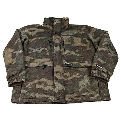 Gander Mtn Guide Series Wool Tech H2O Camo Coat Jacket Sz M (Fit Large) TecH2O • $66.47