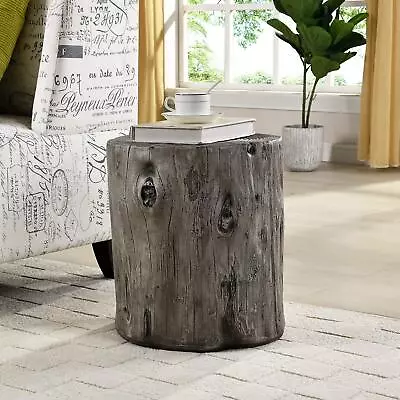 FirsTime & Co.® Gray Arbor Log Table American Crafted Weathered Gray 15 X ... • $114.22
