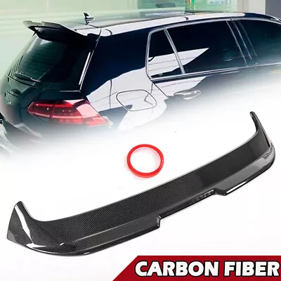 Carbon Fiber Rear Window Roof Spoiler Wing Lip For VW Golf7 MK7 GTI GTD 2014~20 • $62.98