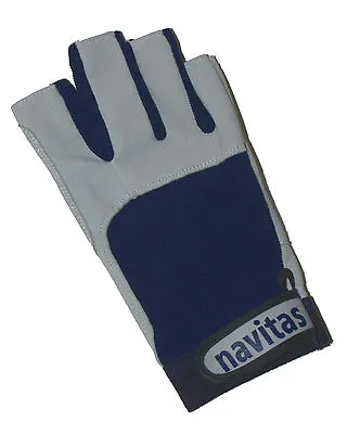 Sailing Gloves Amara/lycra Back Short Finger Style Blue/grey Size XL /only • £7.50