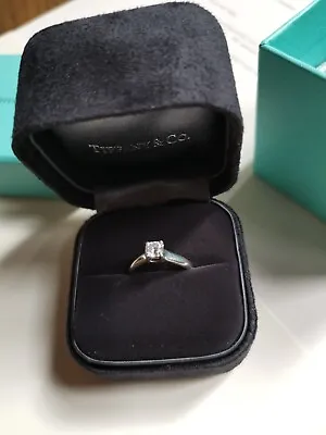 £1799.99 • Buy Tiffany & Co. 0.4ct Lucida Diamond Platinum Engagement Ring VVS1