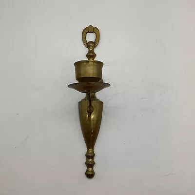 Vintage  Brass Wall Candle Holder Sconce 12” • $18