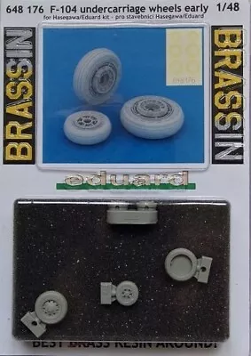 Eduard 1/48 Brassin Resin F-104 Undercarriage Wheels Early Hasegawa 648176 • $15.95