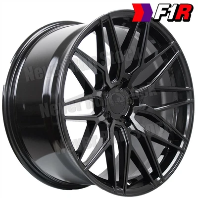 $920 • Buy F1R F103 18x8.5 5x100 +38 OFFSET GLOSS BLACK MESH 20 SPOKES SPORT WHEELS SET