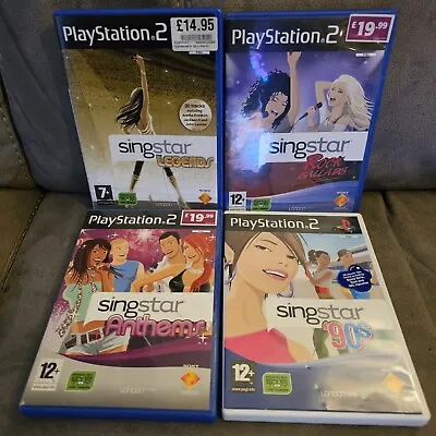 £12.95 • Buy PlayStation2 SingStar. 4 Game Bundle. Rock Ballads, 90s, Anthems, Legends PS2