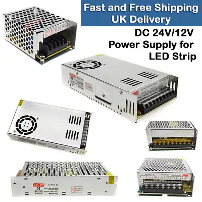 DC5V/12V/24V Universal Regulated Switching Power Supply Transformer LED Strip UK • £4.29