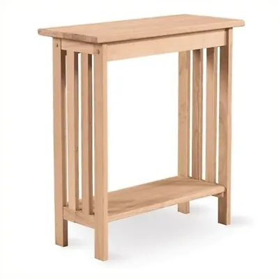 Pemberly Row Transitional Wood Mission Entry Table In Natural • $144.99