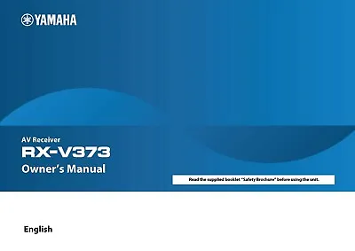 Operating Instructions For Yamaha RX-V373 • $26.81