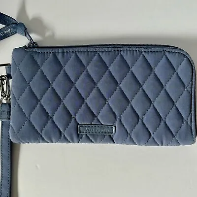 NWT Vera Bradley RFID Tech Wristlet Wallet In Rustic Blue • $23.99