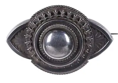 Victorian Sterling Mourning Brooch • $121.28