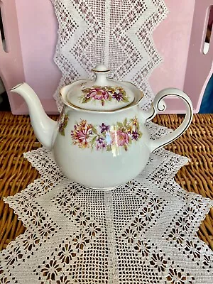 Colclough Wayside Honeysuckle  Vintage Bone China Teapot • £47.99