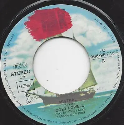 Cozy Powell : Mistral + Na Na Na -  7  Vinyl Single 1974 • £3.08