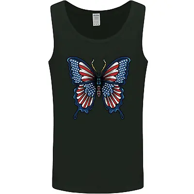 £8.99 • Buy American Butterfly Flag USA July 4th Mens Vest Tank Top