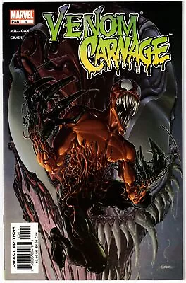 Venom Vs Carnage #4 (2004)-3rd Appearance & 1st Cover Of Toxin-marvel Venom 3-vf • $16.97