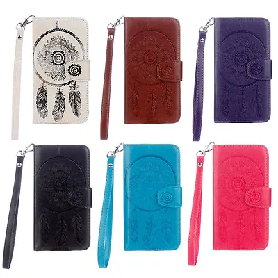 $7.75 • Buy Leather Flip Magnetic Case Wallet Gel Cover For Samsung Galaxy S4 S5 S6 S7 Edge