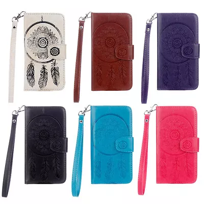 $7.75 • Buy Leather Flip Magnetic Case Wallet Gel Cover For Samsung Galaxy S4 S5 S6 S7 Edge