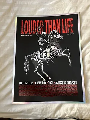 2023 Foo Fighters Foil Louder Than Life Concert Poster Tool Green Day • $55