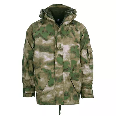 ECWCS Waterproof Windproof Jacket With Removable Fleece ATACS FG Camo Parka NEW • £69.99