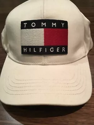 Tommy Hilfiger Logo Basebell Cap Hat White Authentic BN • $29