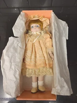 Vintage 1980s Bradley’s Collectible Doll Porcelain Rachel UNPLAYED WITH BOX COA • $25