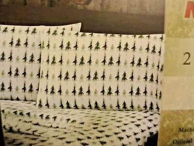 New 3 Pc Mossy Oak TWIN SHEET Set Soft Fir Trees Green Christmas Tree Festive  • $18.99