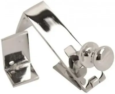 Polished Chrome Counter Flap Catch/ Bar Flap Catch & Stay With Screws • £6.99