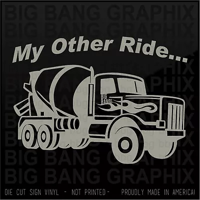 Cement Mason Vinyl Decal Sticker Funny Joke Career Construction Mixer Truck Gift • $22.03