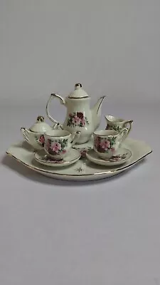 Classic Treasures Porcelain Collection Elegant Rose Mini Tea Set • $40