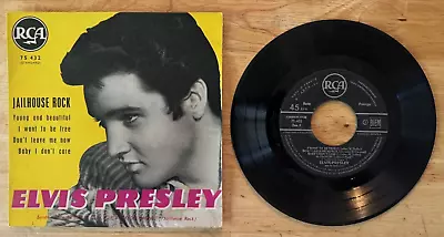 45 7  FRENCH EP ELVIS PRESLEY JAILHOUSE ROCK 1st LABEL • $32.99