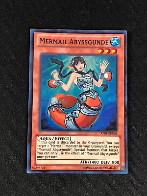  Yugioh Mermail Abyssgunde Ap03-en005 Super Hp/creases • $2.99