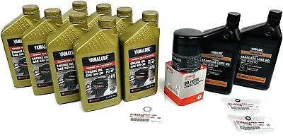 YAMAHA 5W30 Outboard Oil Change Maint Kit LUB-MRNSH-KT-05 VF250 VF225 VF200 Gear • $199.95