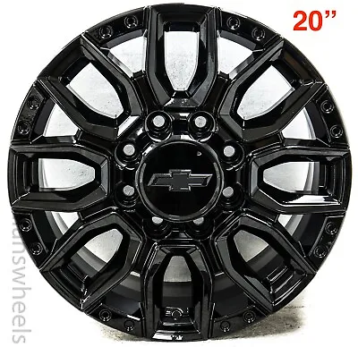 4 New 20” Chevy Silverado 2500 3500 HD Replica Gloss Black 8 Lug Wheels Rims SQ9 • $1395