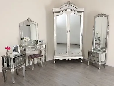 £149.99 • Buy French Style Venetian Mirrored TV Stand Dressing Table Mirror Bedroom Furniture 