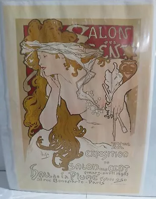 ALPHONSE MUCHA Salon Des Cent - Portal Publications (c. 1970) Art Nouveau Poster • $29.95